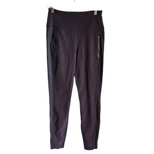 Athleta Pants 4 Black Women's Headlands Hybrid Tight Zip Pockets Workout Hiking